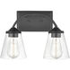 Josleen 2 Light 14 inch Matte Black Vanity Light Wall Light